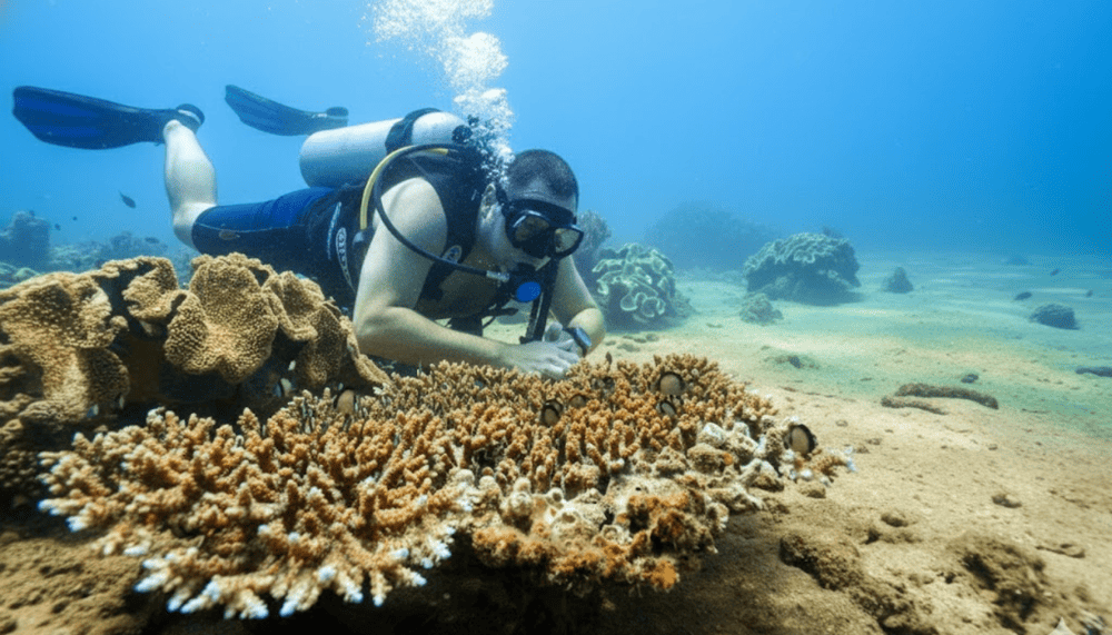 The best time to scuba dive is from March to May, when the weather is sunny and the water is clear